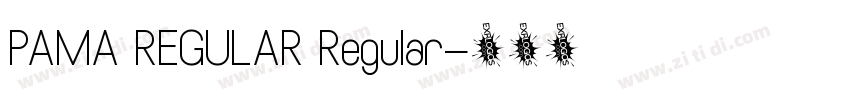 PAMA REGULAR Regular字体转换